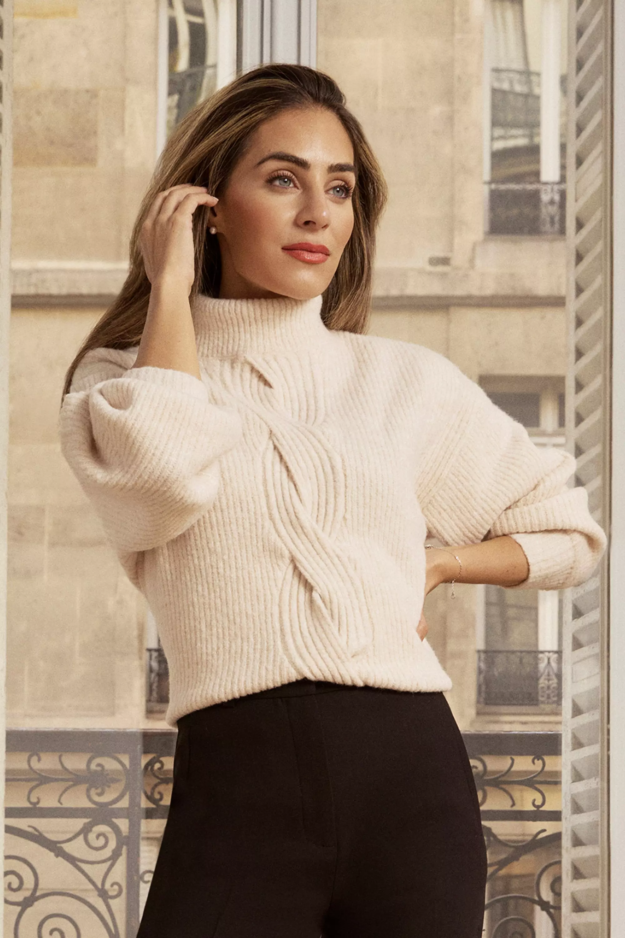 Karen millen cream jumper best sale