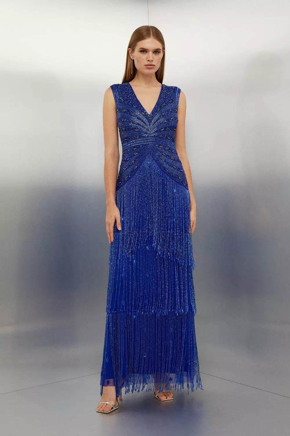 Karen millen 2024 blue maxi dress