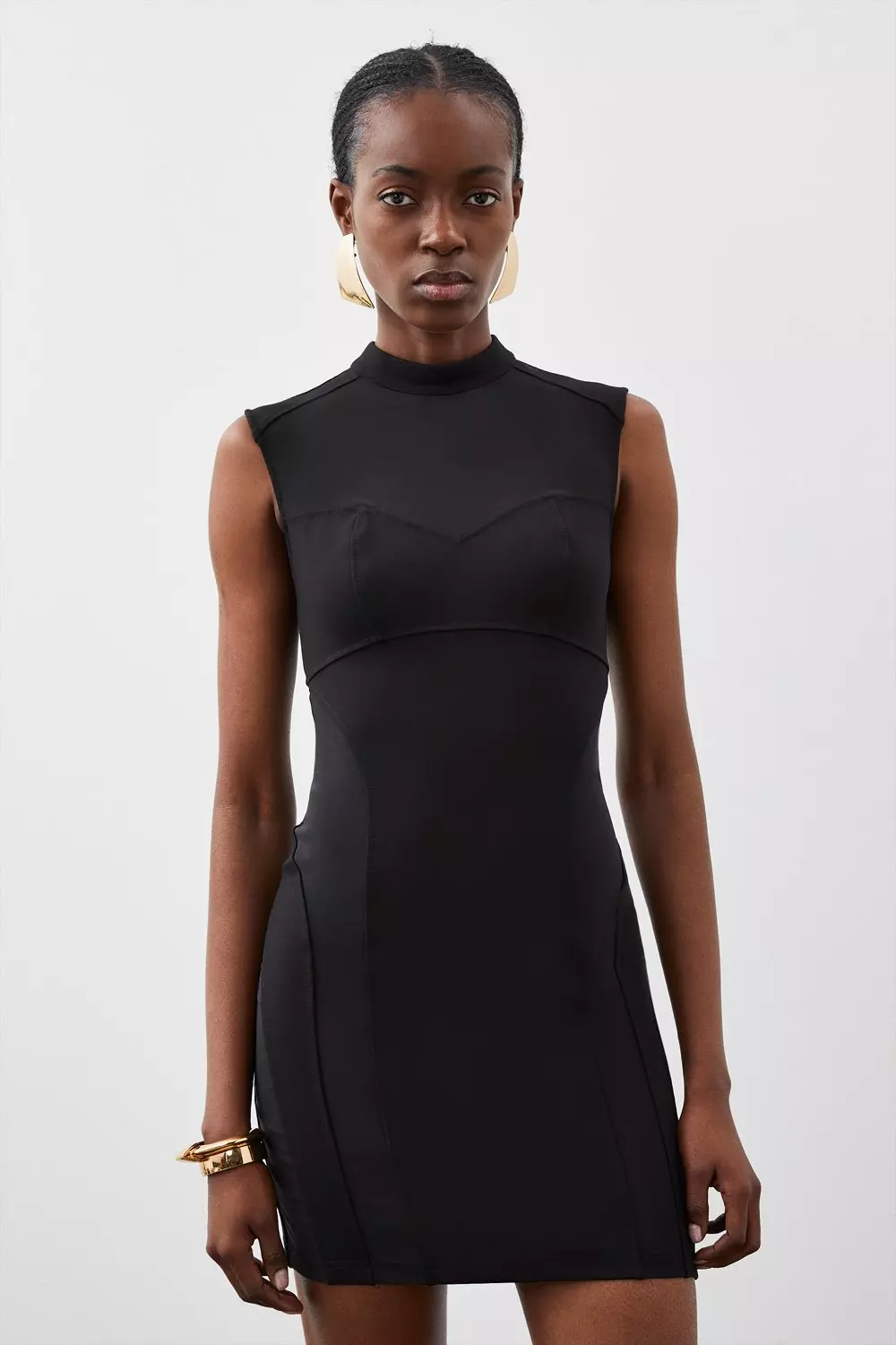 Karen millen outlet black bodycon dress