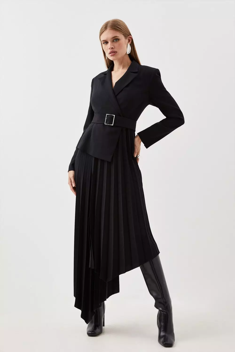 Blazer pleated outlet dress