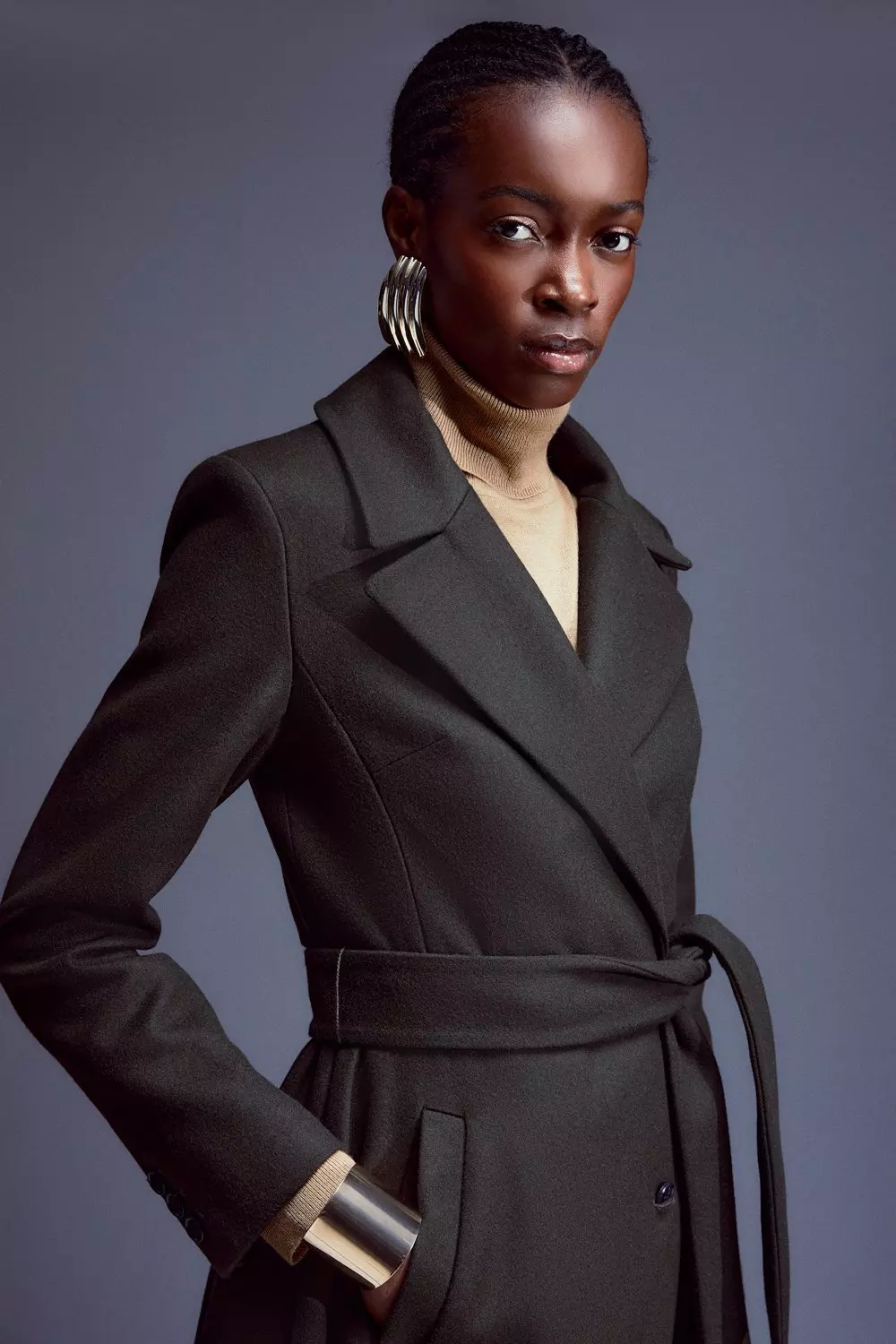 High low wool coat hotsell