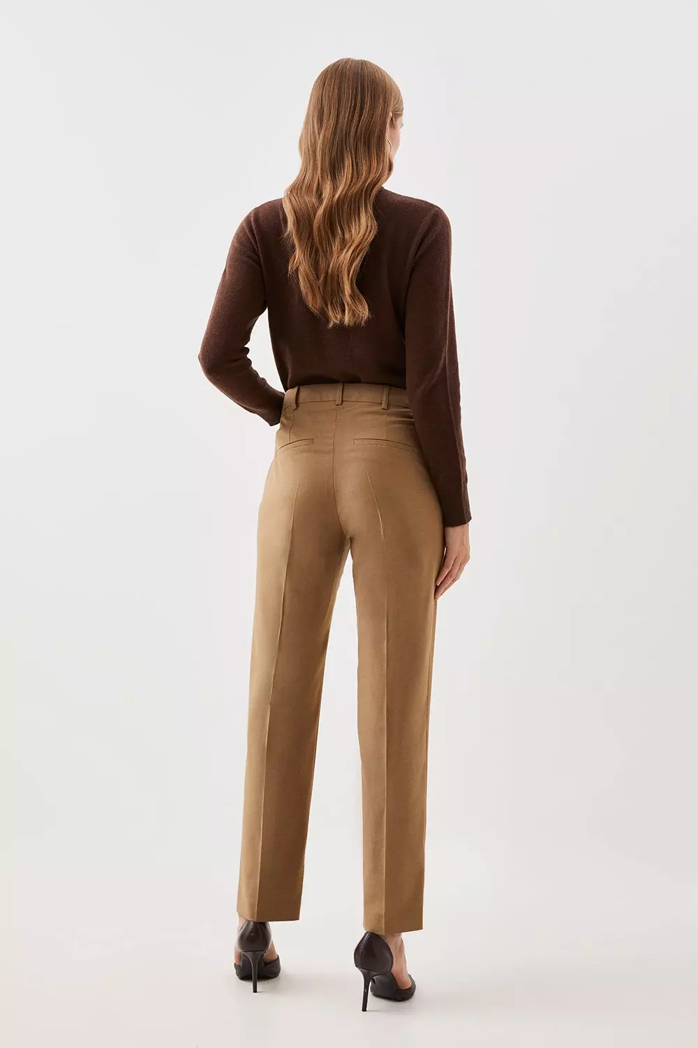 Tailored Wool Blend Wide Leg Pants | Karen Millen