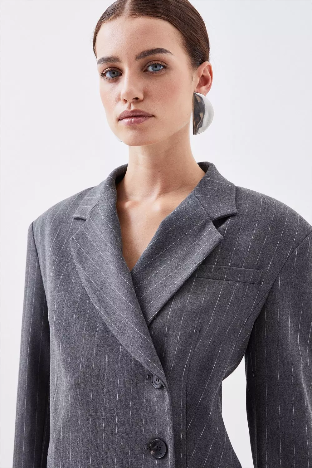 Double-Breasted Pinstripe Blazer - Women - Ready-to-Wear