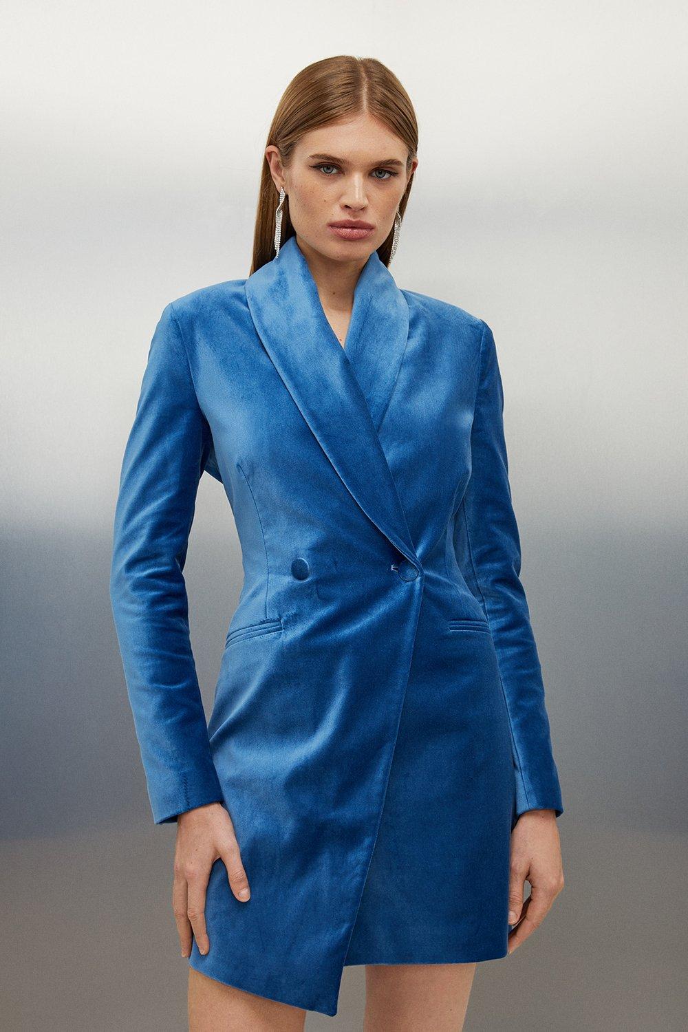 Blazer dress blue sale