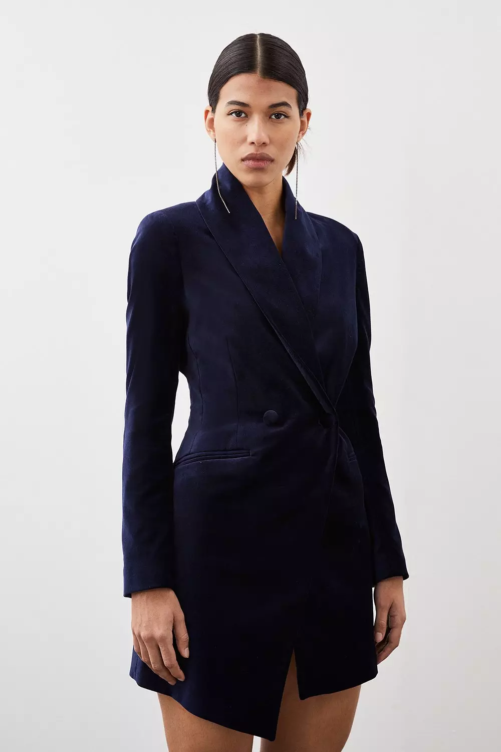 Tailored Velvet Blazer Dress Karen Millen