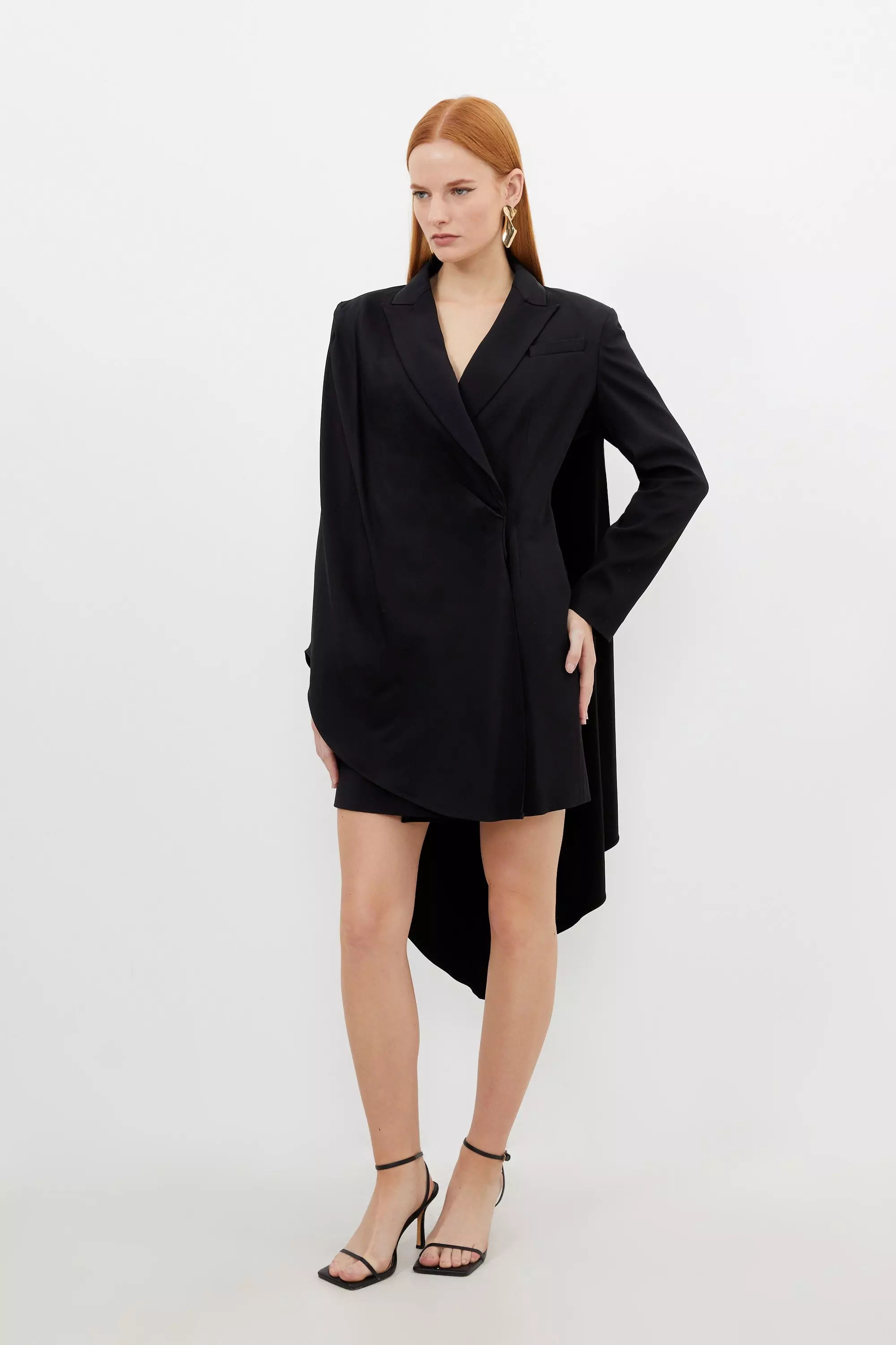 Zara black hot sale cape dress