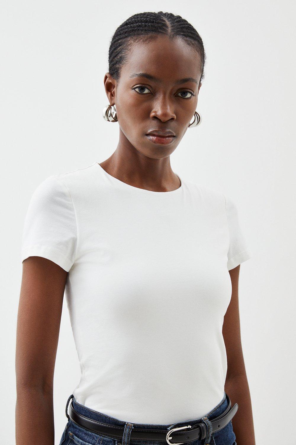 Stretch Cotton T-Shirt - White