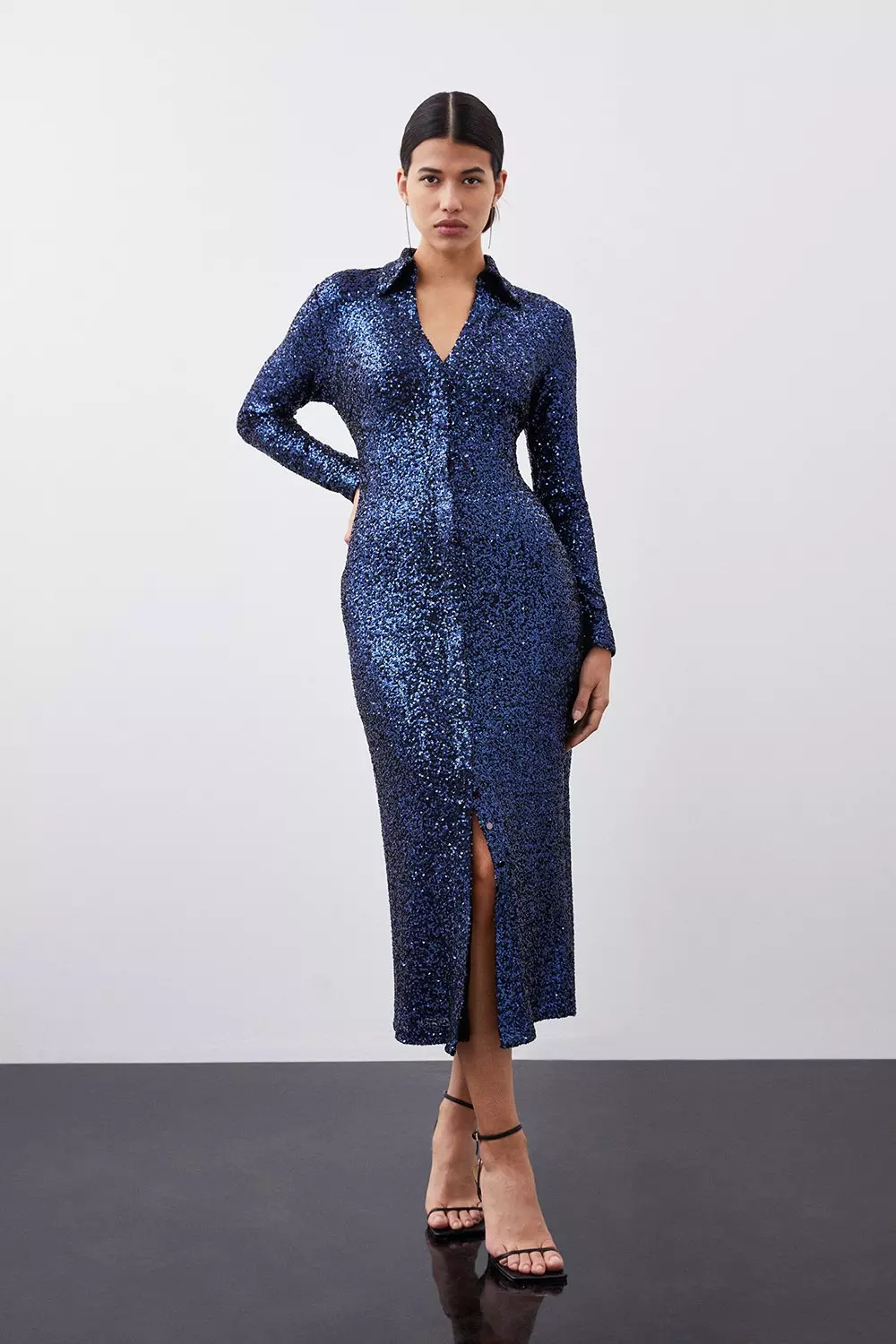 Karen millen store blue sequin dress