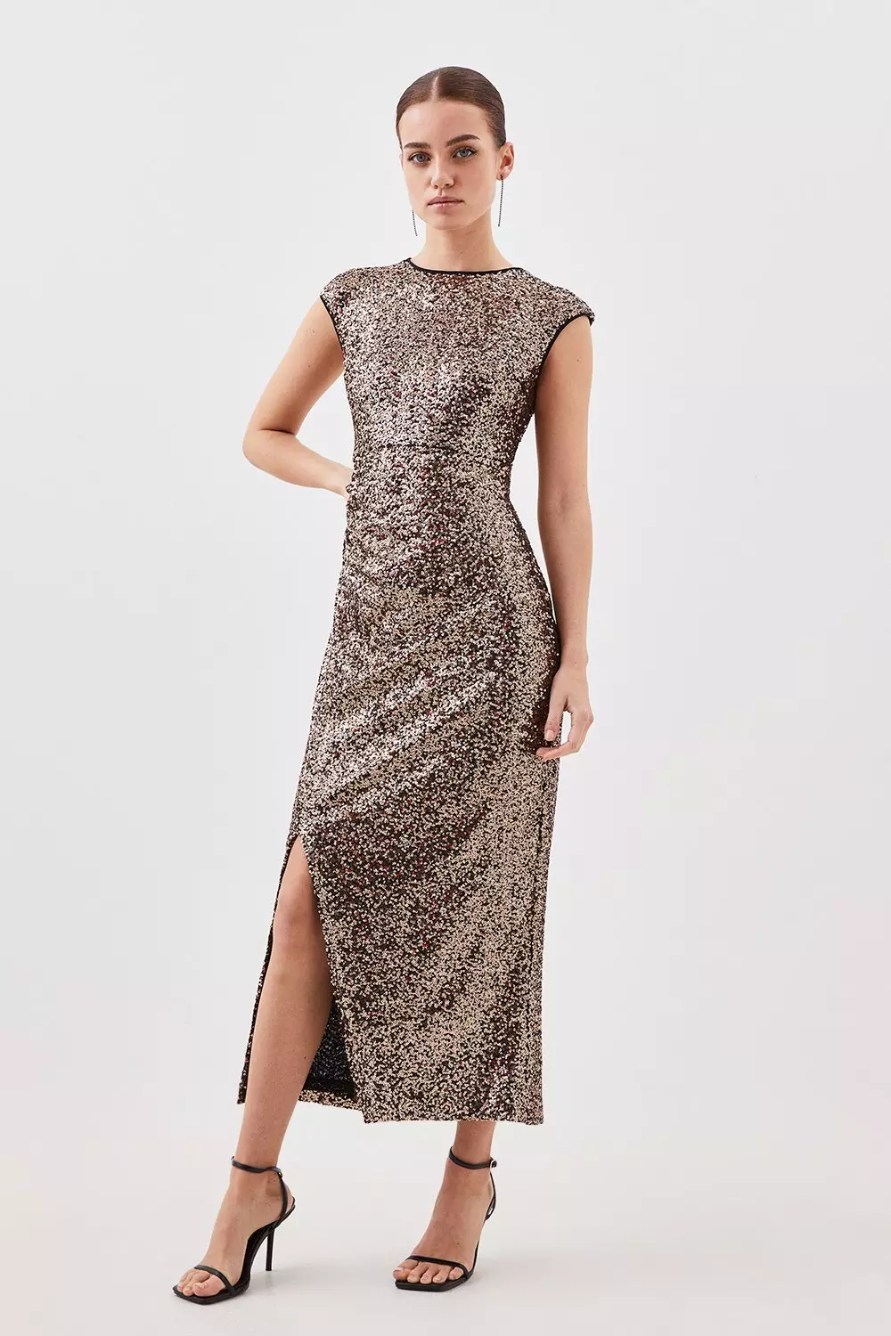 Karen millen sequin leopard hotsell midi skirt