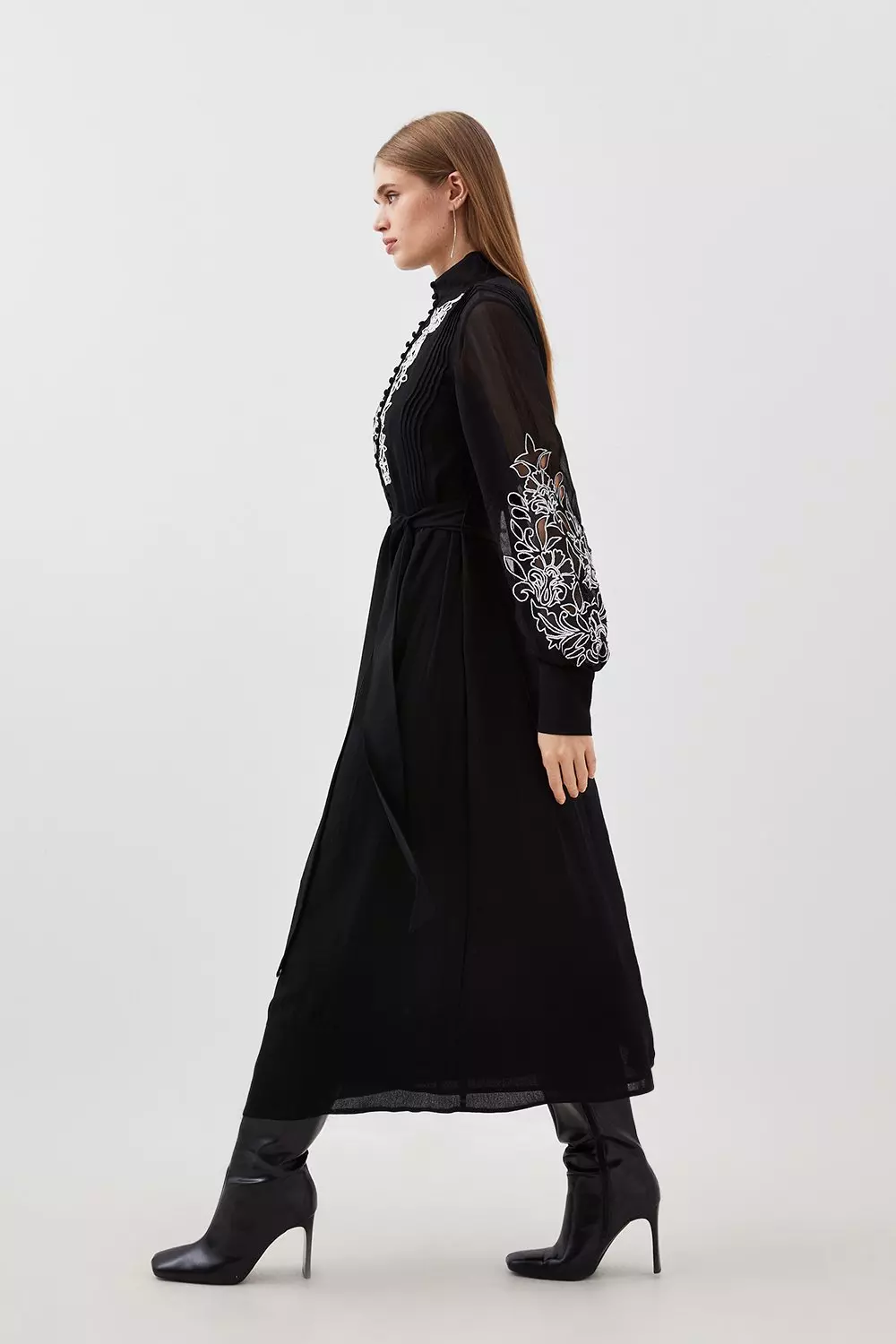 Karen millen store embroidered maxi dress