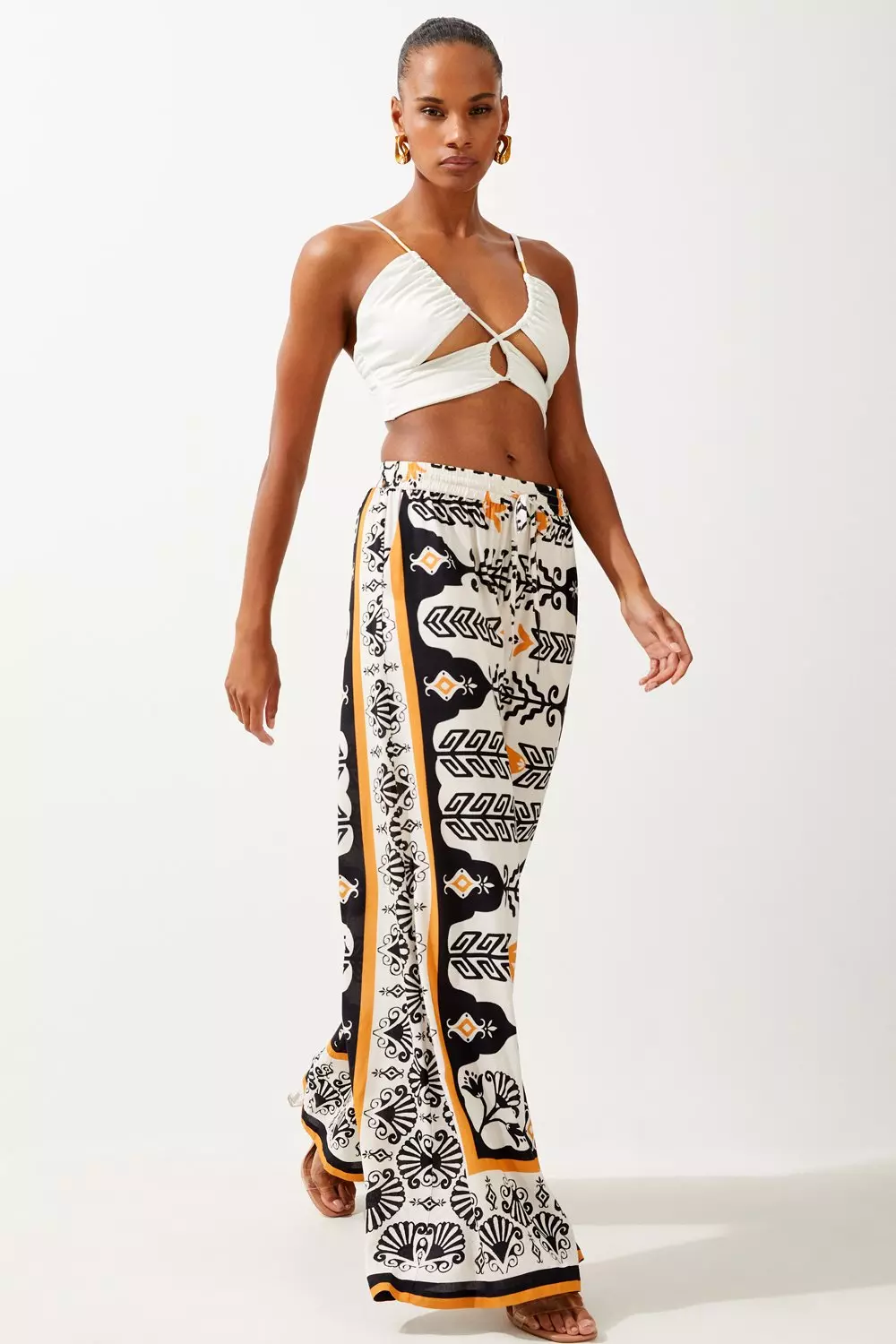 Beach Stripe Wide Leg Pants