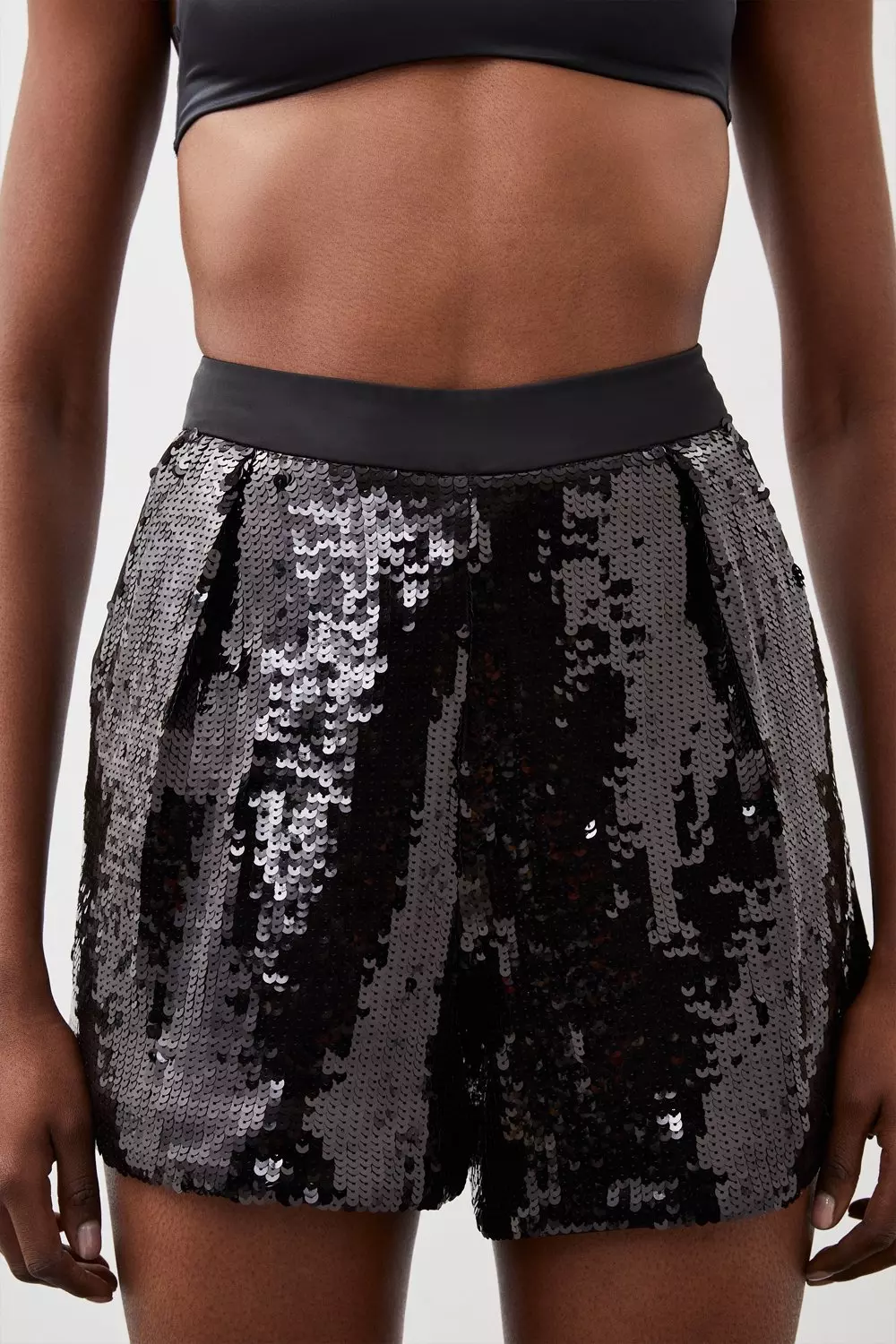 Shorts with Sequins - Black/sequins - Ladies