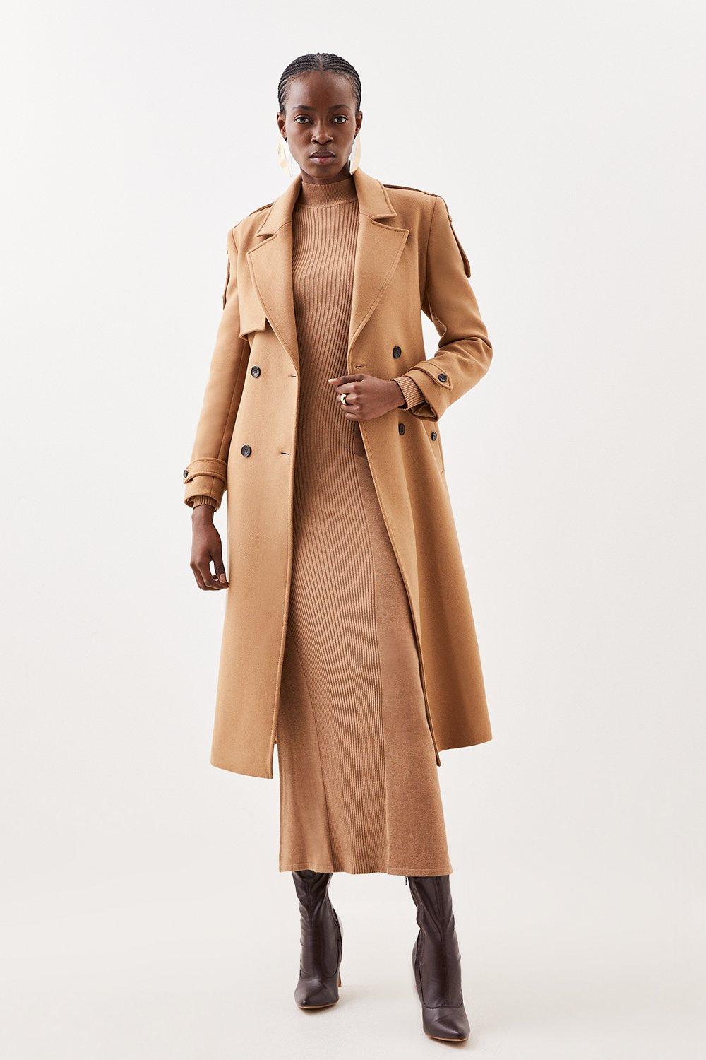 Women s Beige Coats Karen Millen UK