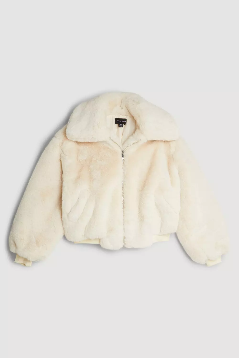 Faux sheepskin bomber outlet jacket