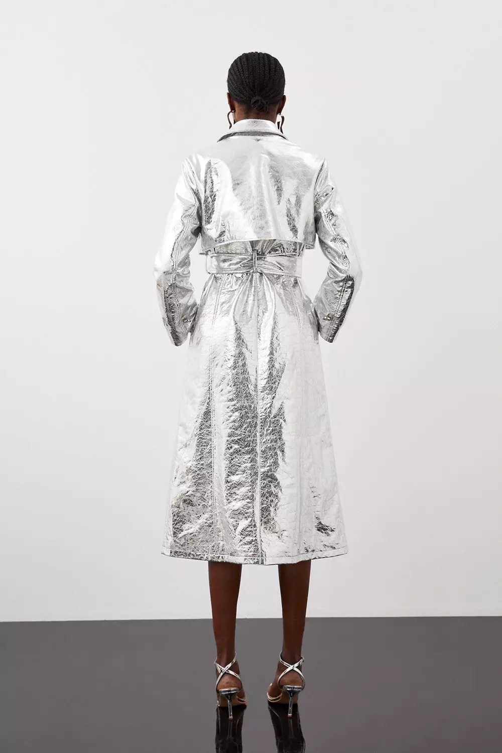 White vinyl 2024 trench coat