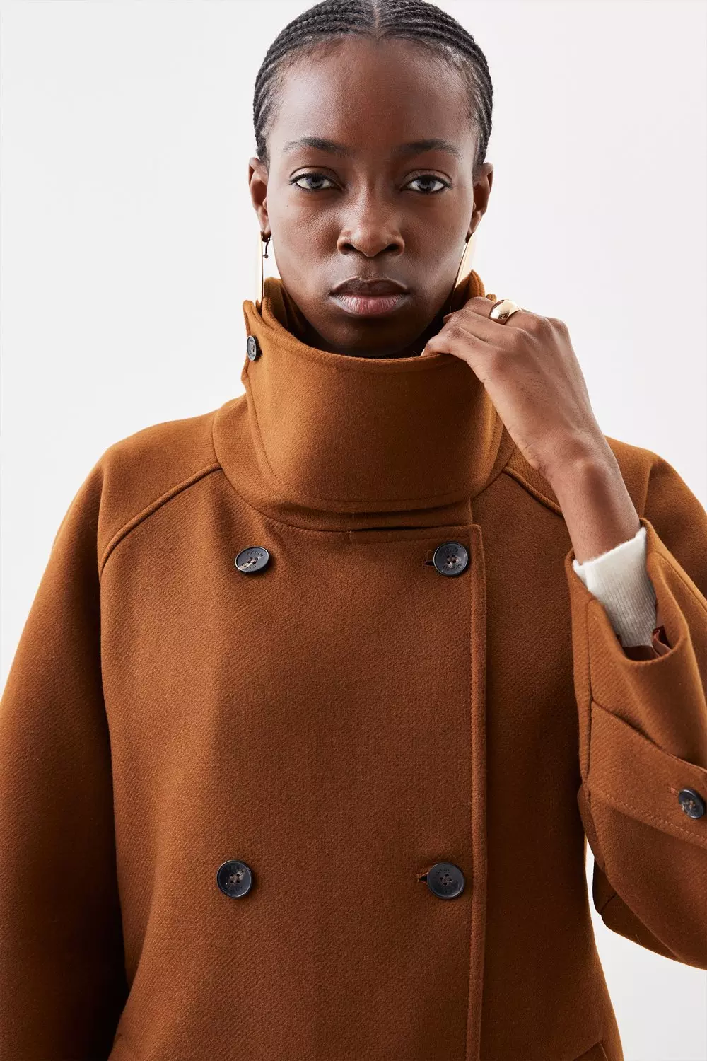 Toffee store wool coat