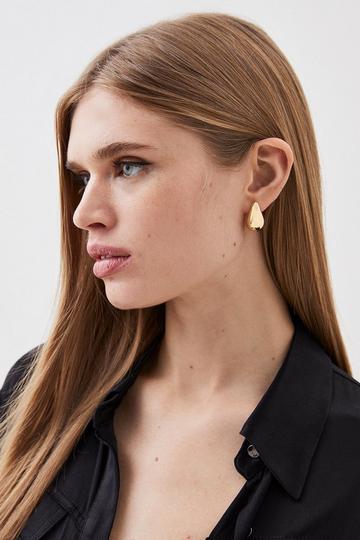 Round Drop Earrings gold