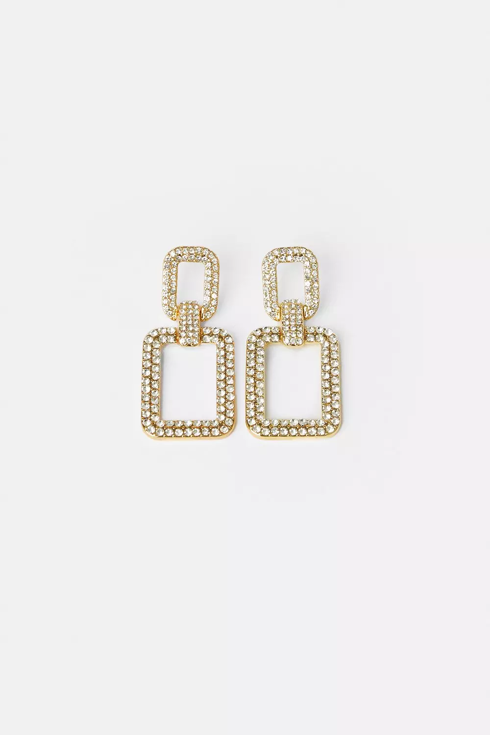 Diamante deals square earrings