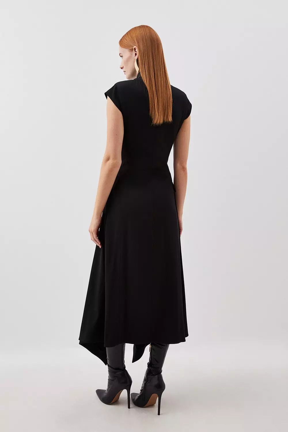 Black tuxedo 2024 midi dress