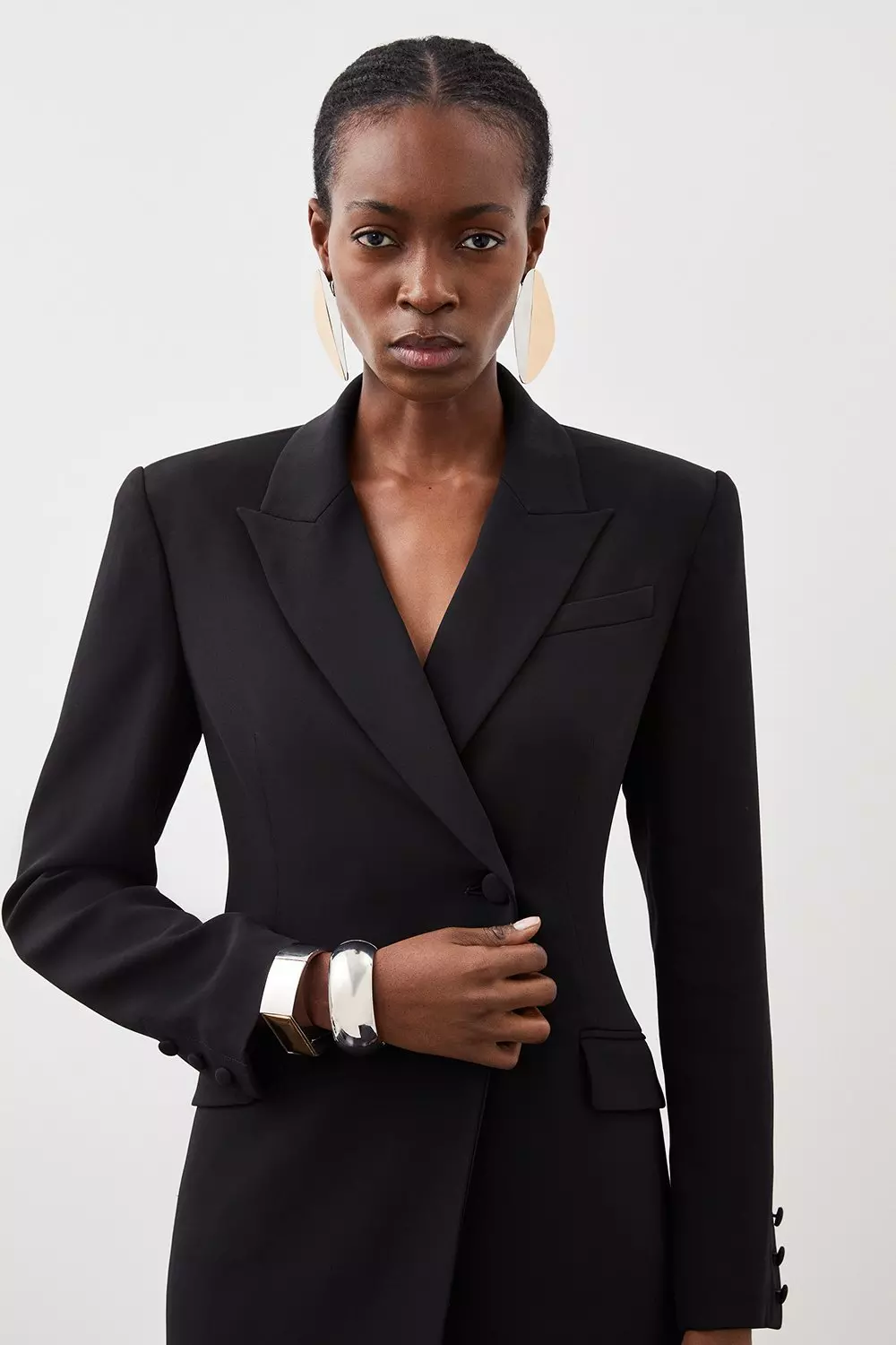 Women's black 2025 blazer dress