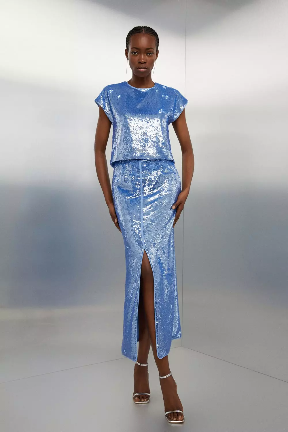 Sequin 2025 blue skirt