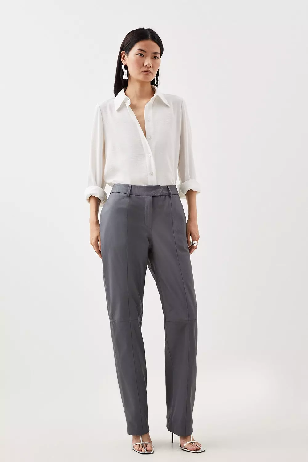 Karen millen leather trousers sale