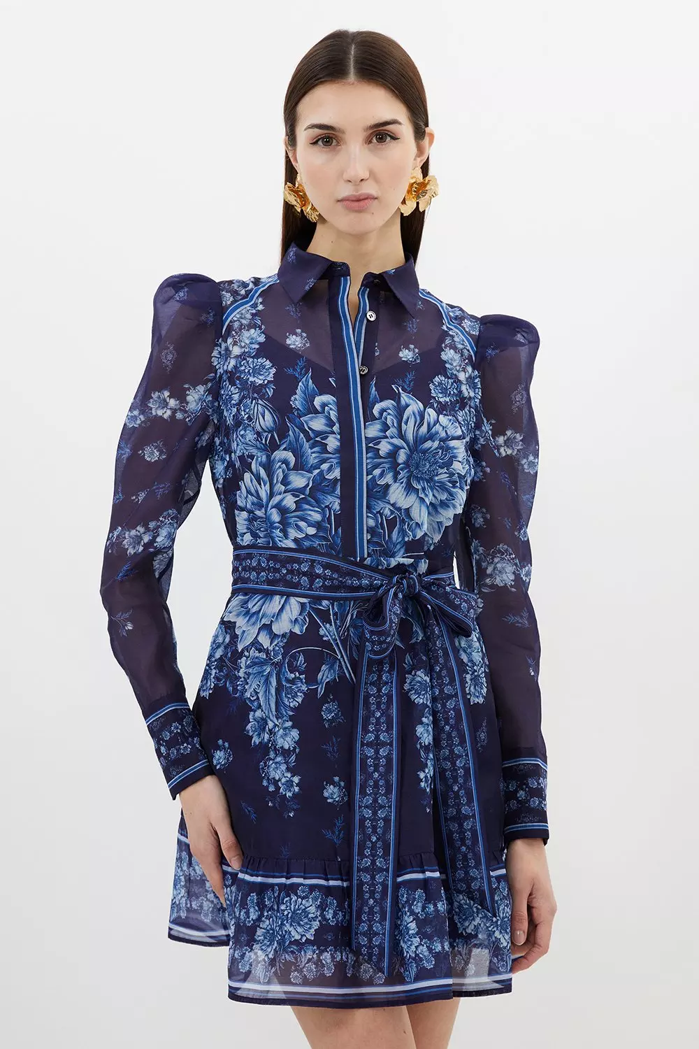 Karen millen navy outlet floral dress