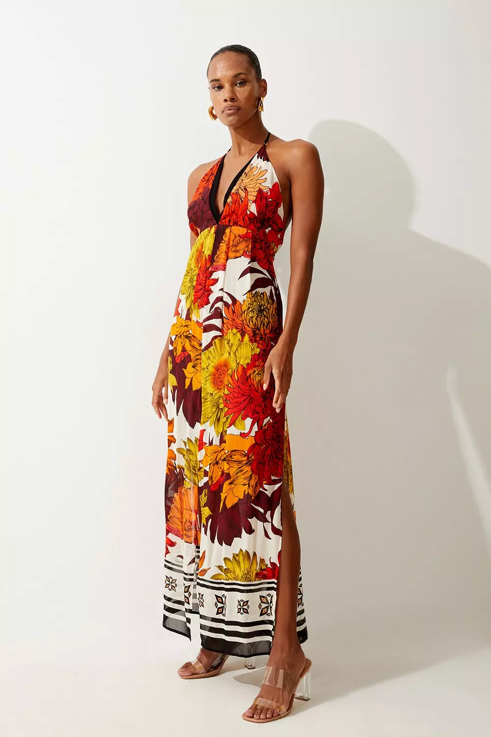 Floral maxi beach store dress