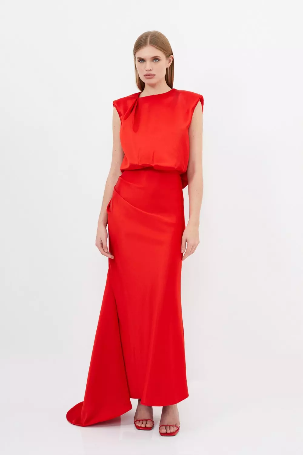 Karen millen red maxi hot sale dress