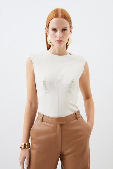 Ponte Structured Top ivory