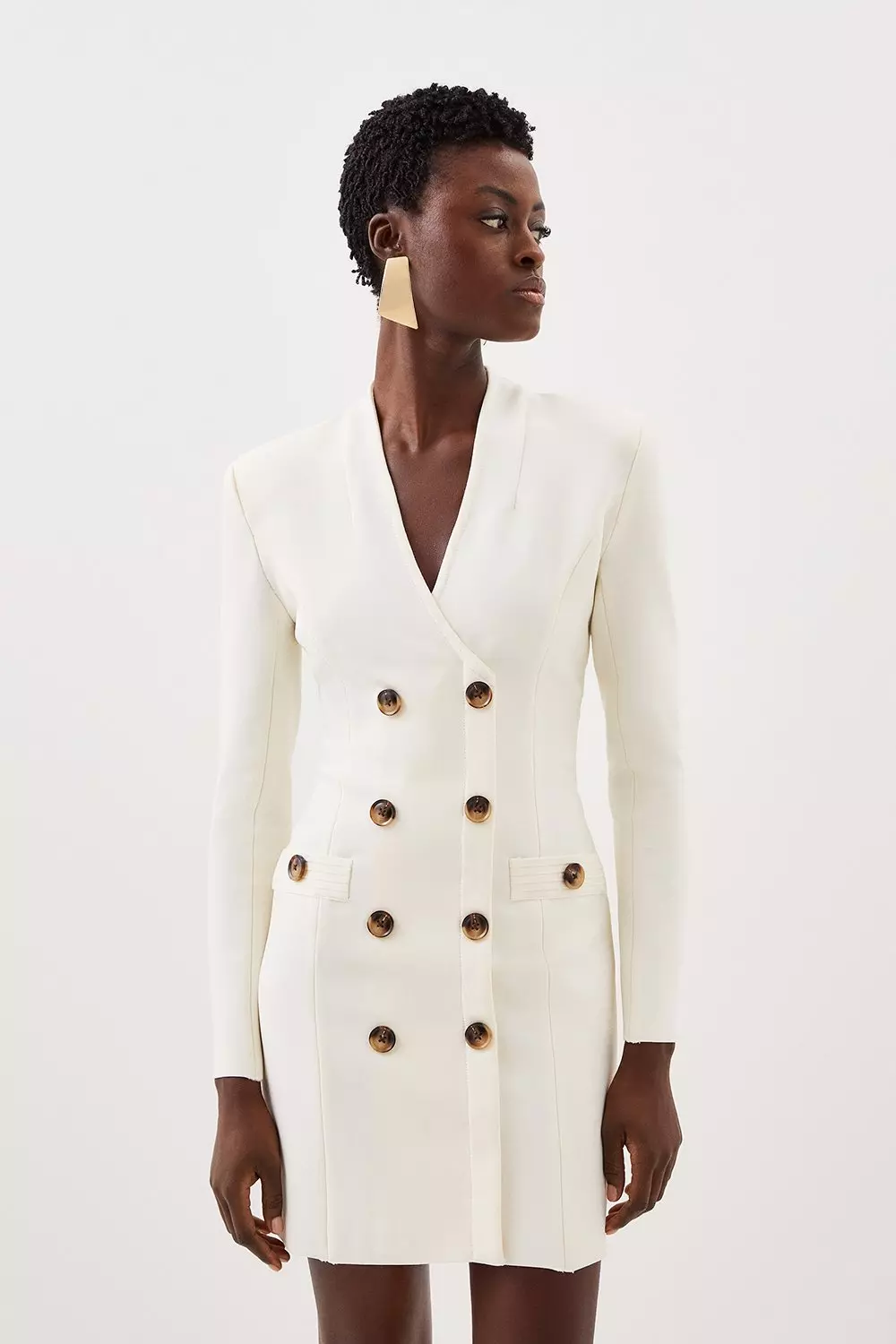 Figure Form Bandage Blazer Style Knit Mini Dress Karen Millen