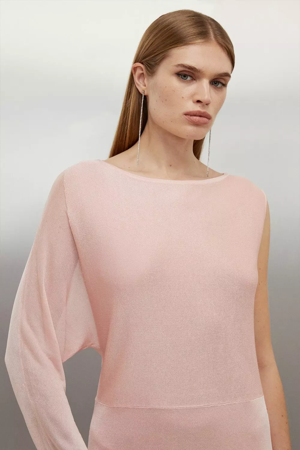 Karen millen sheer 2025 panel knit jumper