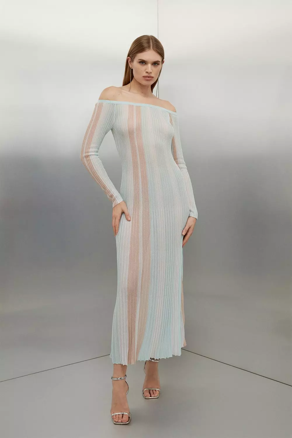 Midaxi long outlet sleeve dress