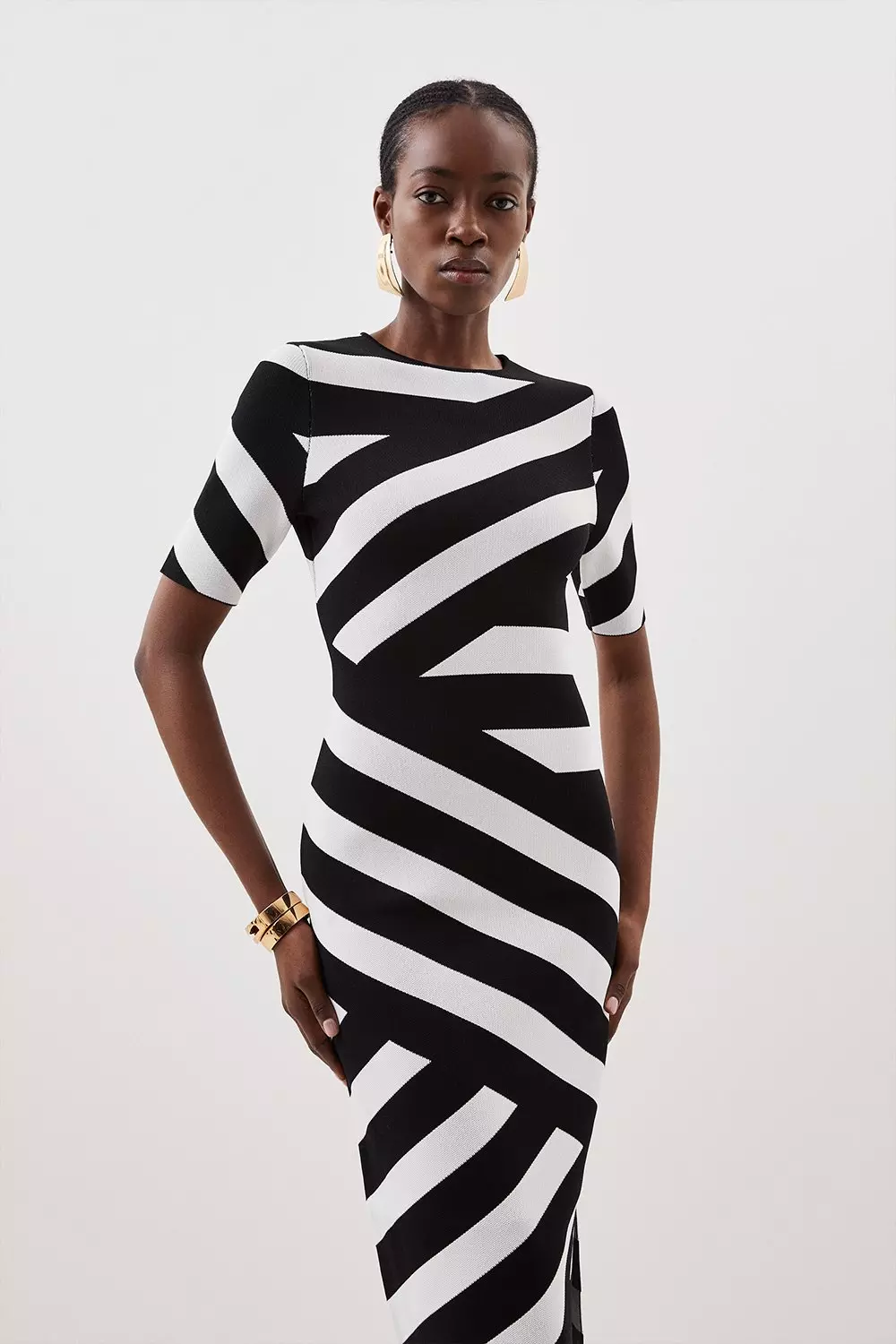 Striped 2024 knot dress