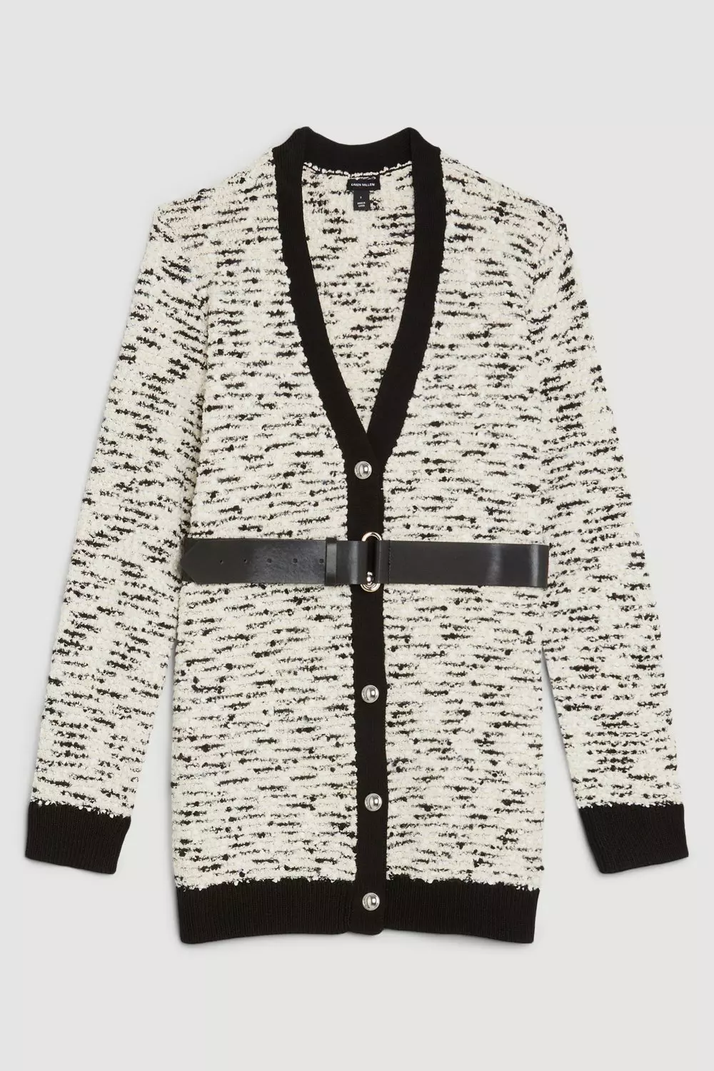 Belted jacquard outlet cardigan