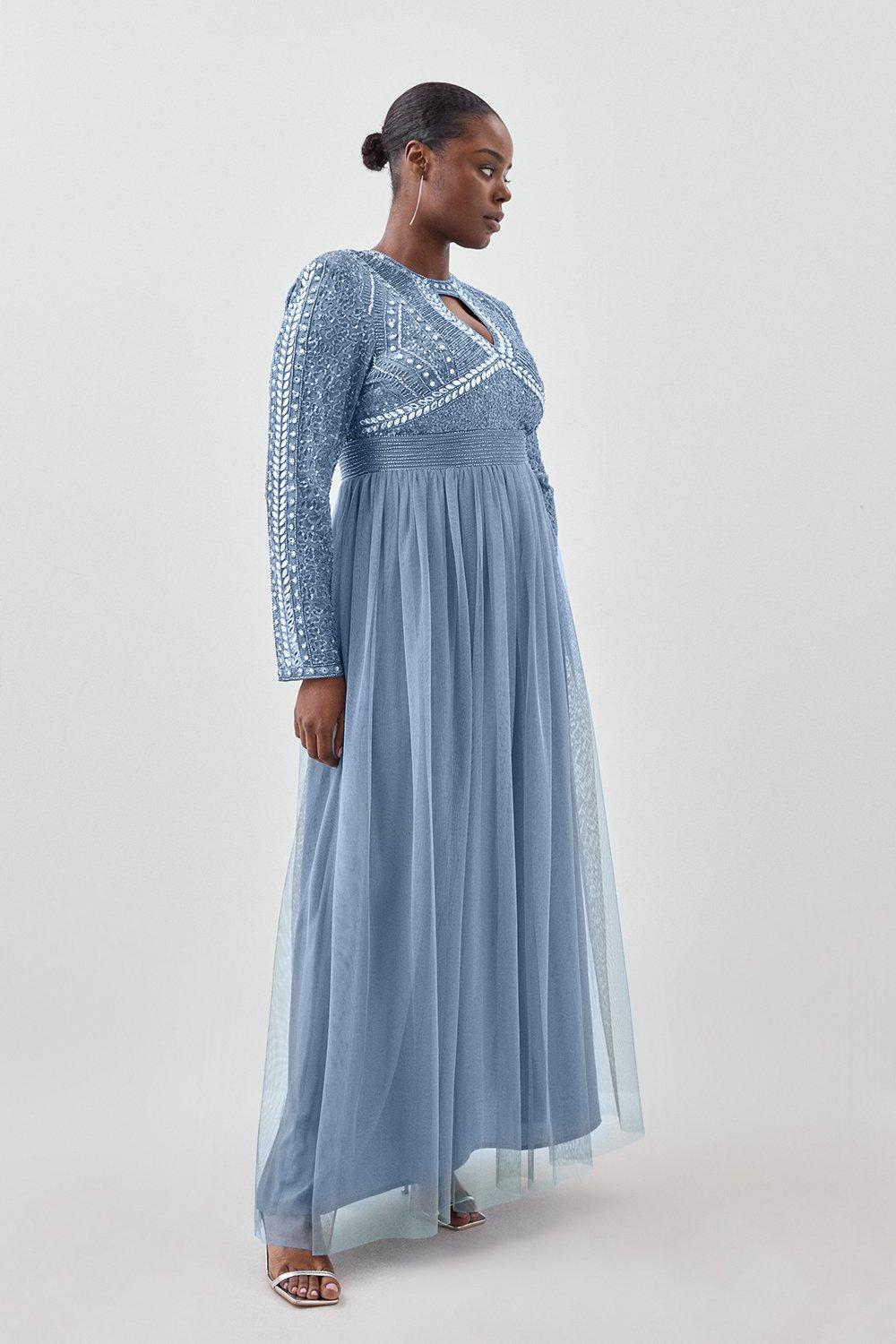 Plus size outlet tulle maxi dress