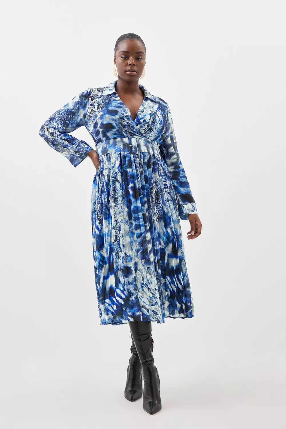 Karen millen blue leopard dress hotsell