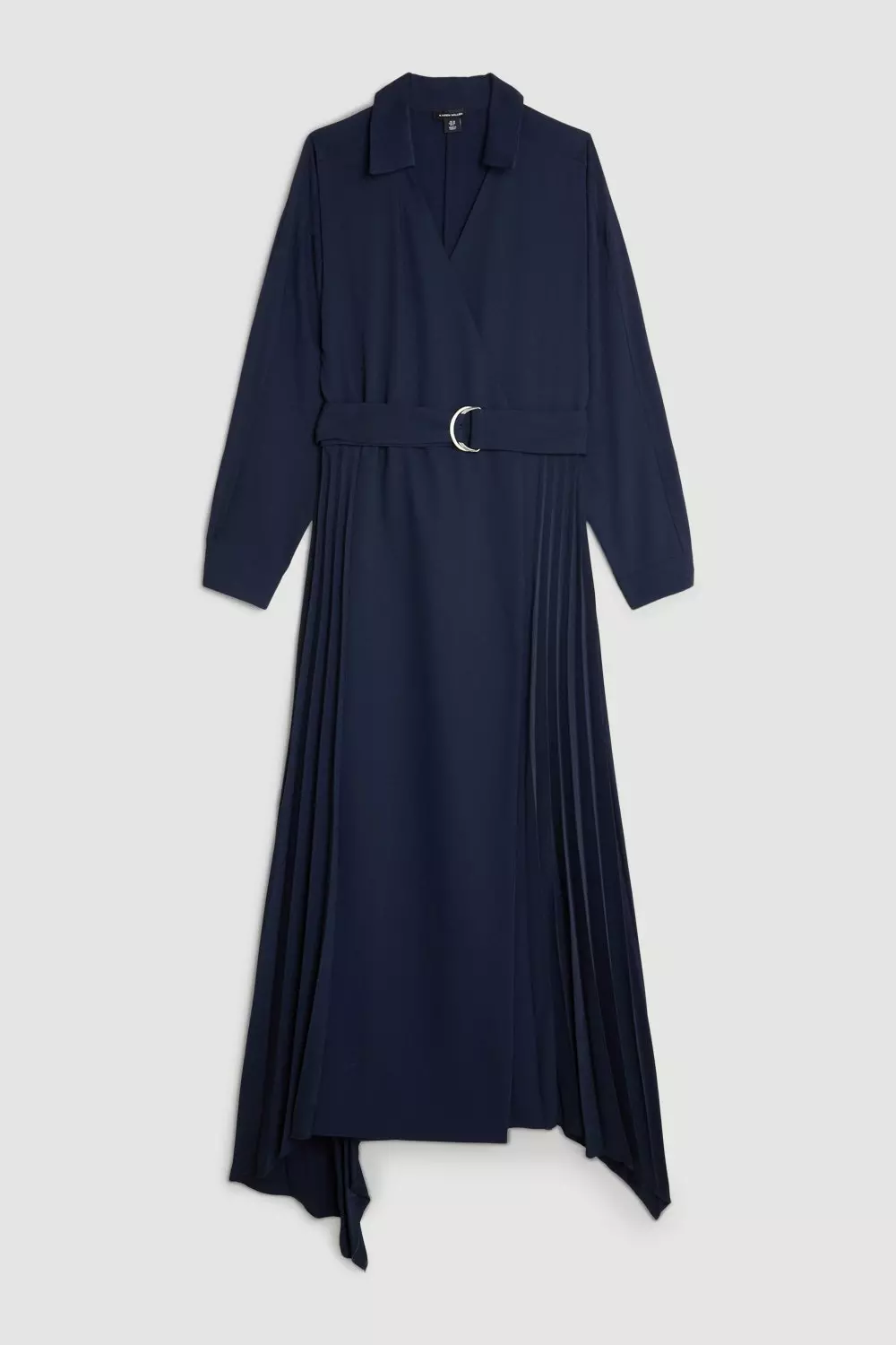 Soft Tailored Pleat Detail Belted Shirt Dress | Karen Millen