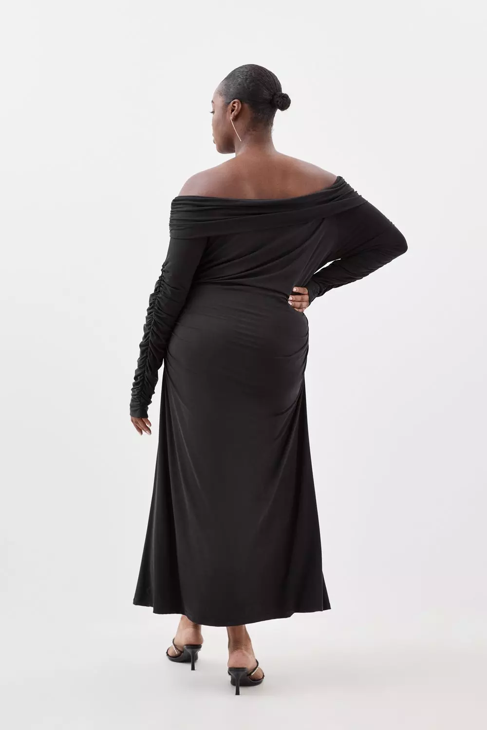 Black bardot dress plus cheap size