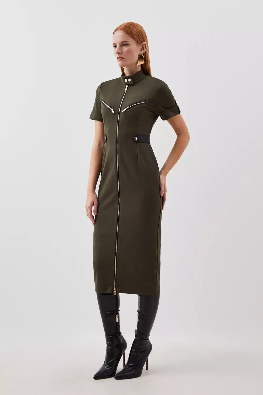 Karen millen 2024 khaki dress