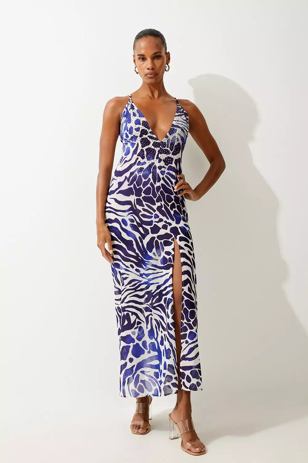 Karen millen deals blue dress sale