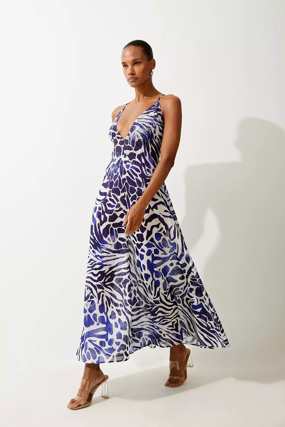 Blue maxi best sale beach dress