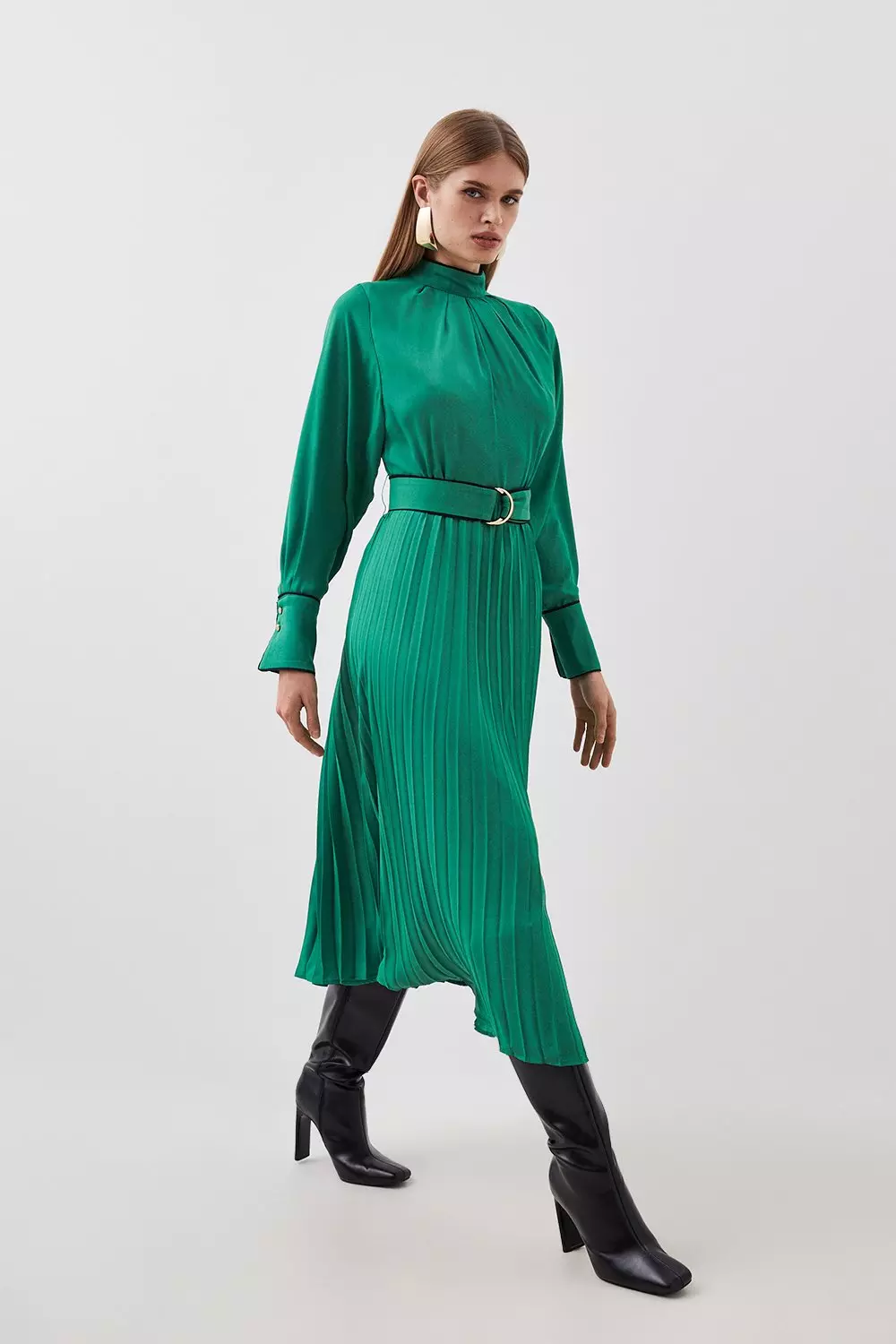 Zara dress best sale with contrasting piping