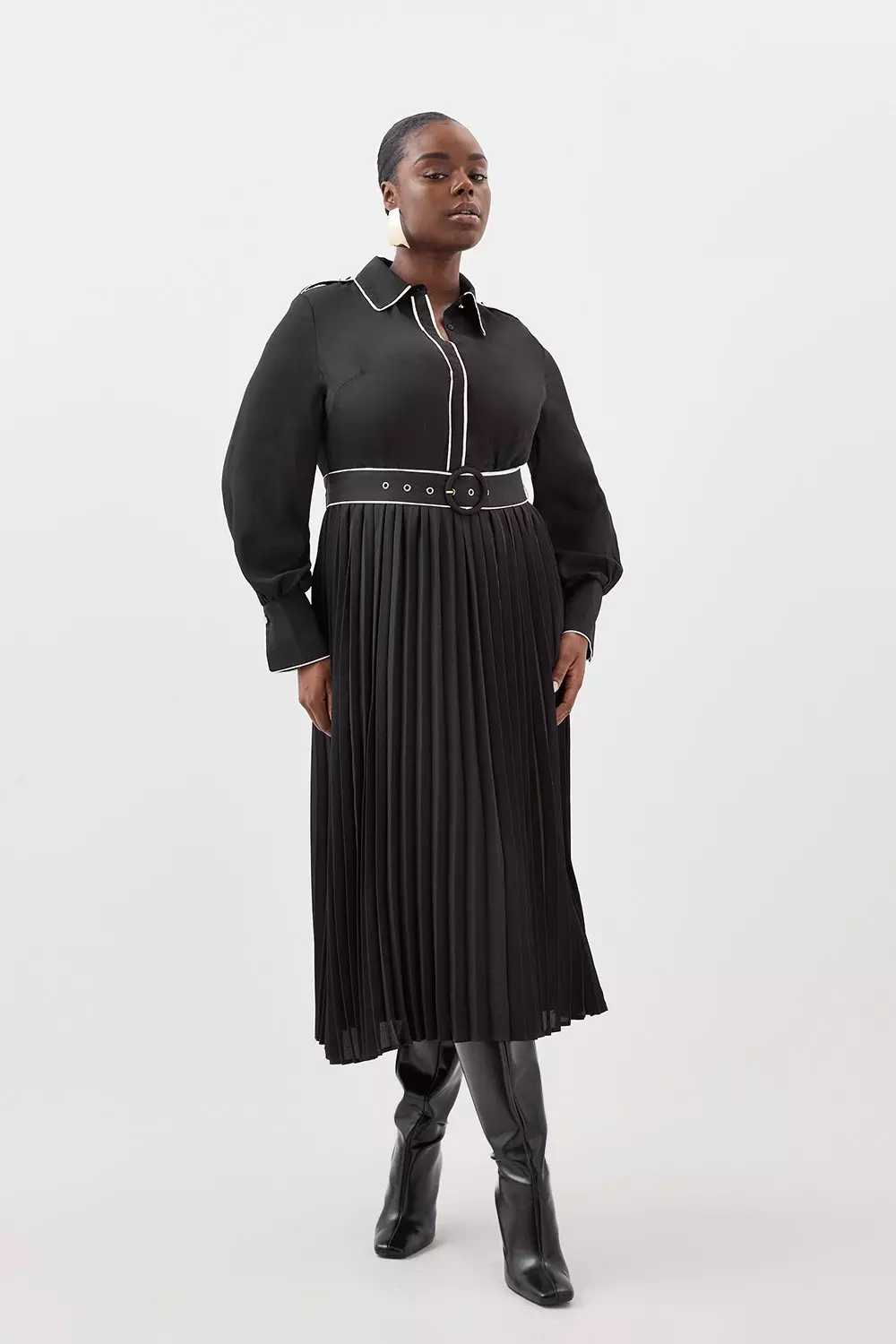 Maxi pleated skirt outlet plus size