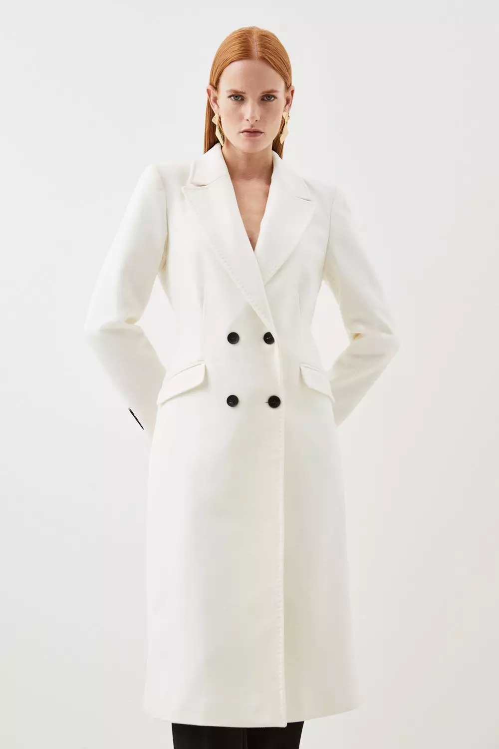 Long fitted coat sales womens