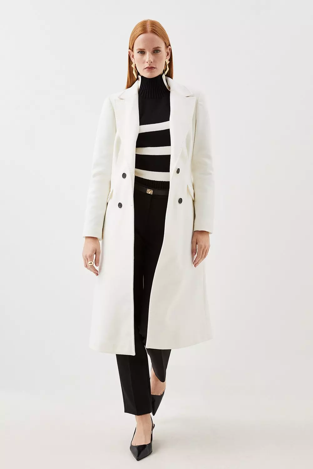 White shop fitted coat