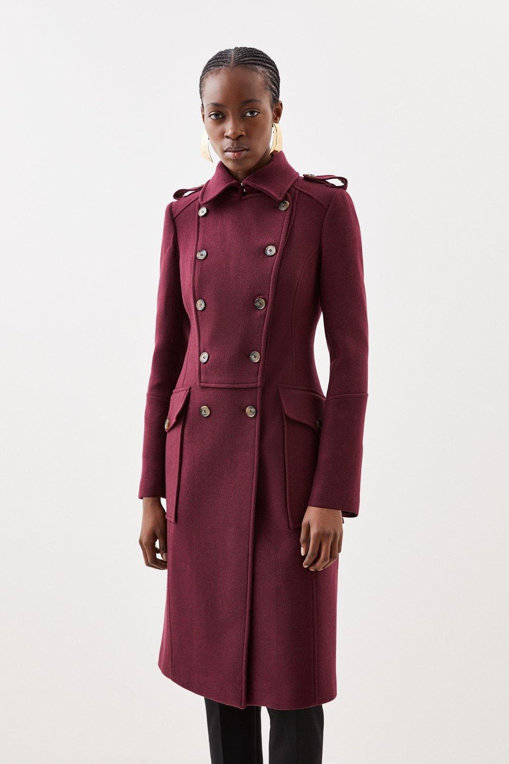 Petite military clearance coat