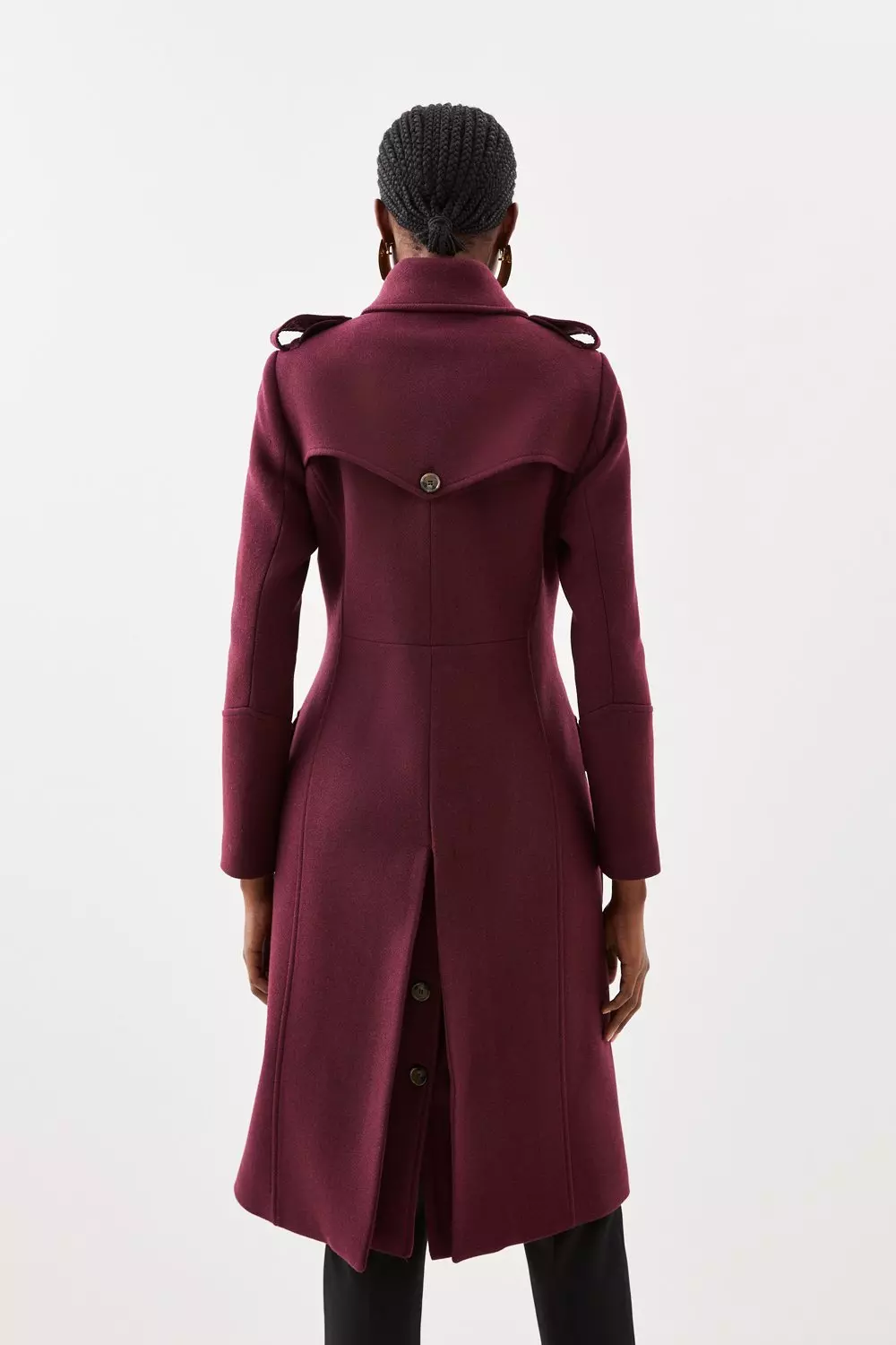 Italian Manteco Wool Military Coat | Karen Millen