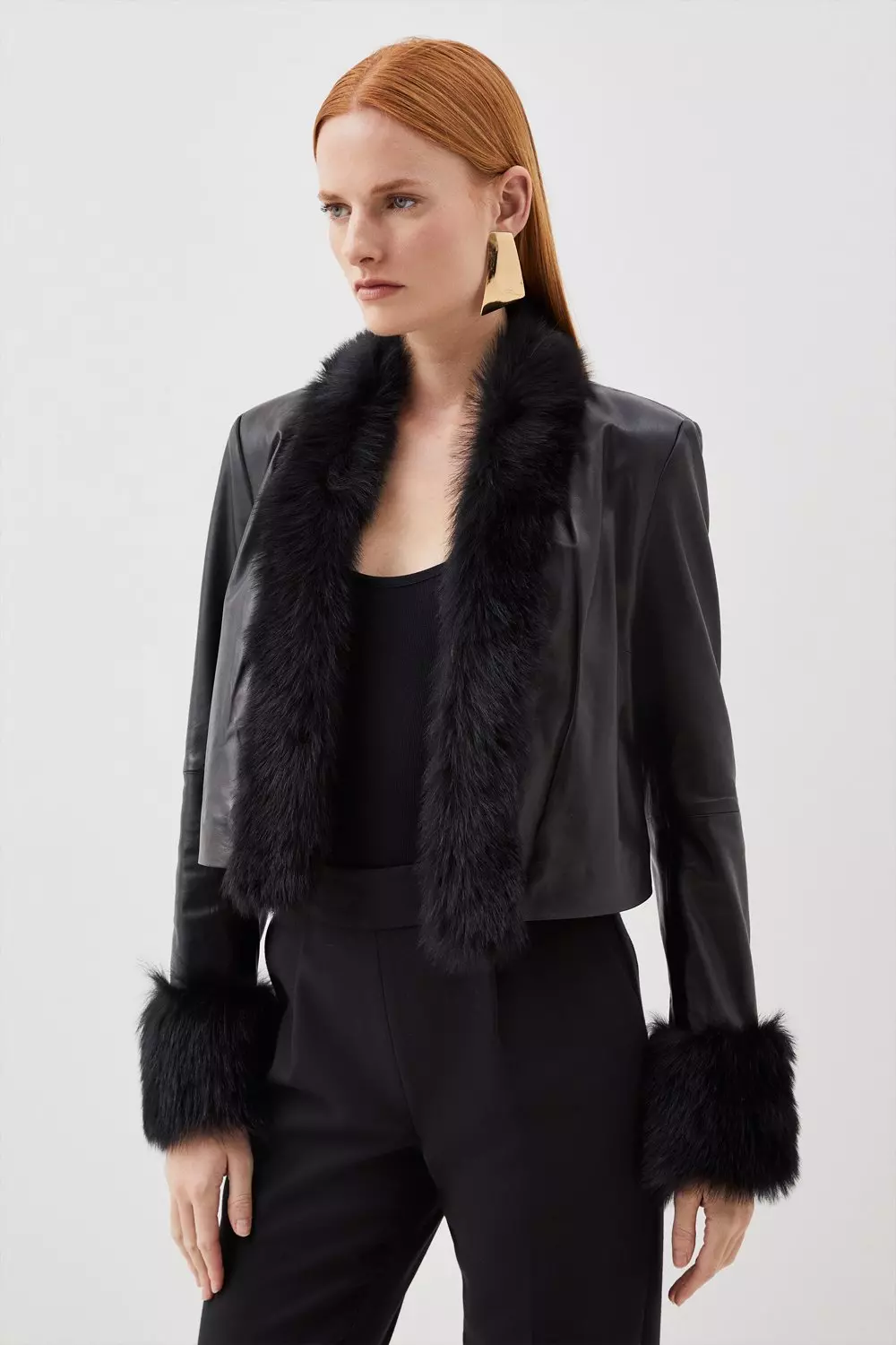 Karen millen hot sale shearling jacket