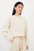 Cream Premium Soft Touch Lounge Sweatshirt